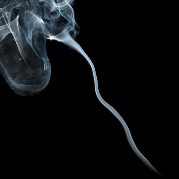 Smoke from black background — Stock Photo, Image