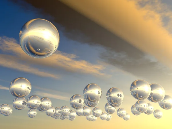 Spheres with reflection — Stock Photo, Image