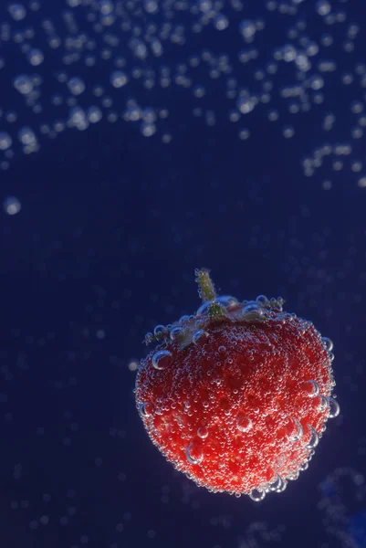 Φράουλα και φυσαλίδες — Φωτογραφία Αρχείου