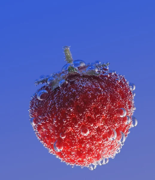草莓和泡沫 — 图库照片