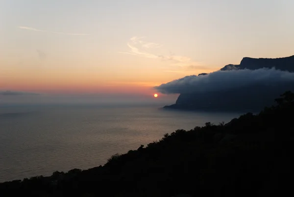 stock image Sunset and mountain