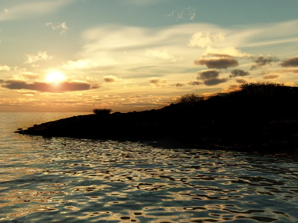 Sonnenuntergang und Ozean — Stockfoto