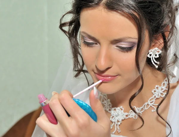 The bride making up — Stock Photo, Image