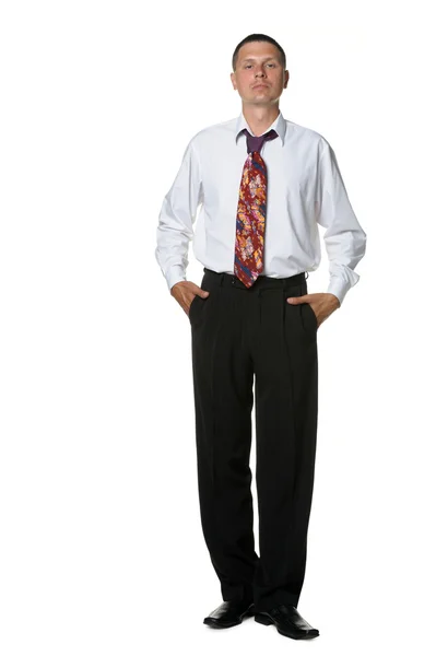 O homem de negócios em uma camisa e uma gravata — Fotografia de Stock