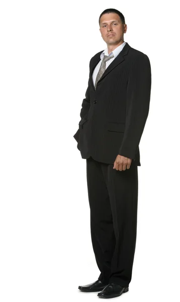 De zakenman in een zwart pak — Stockfoto