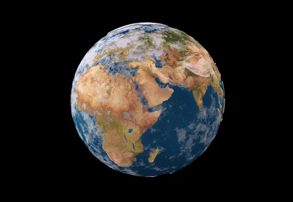 De aarde in de ruimte met sfeer — Stockfoto