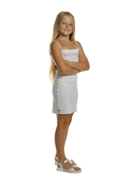 Portret atrakcyjną dziewczynę stojącą — Zdjęcie stockowe