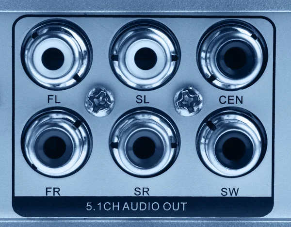 The panel of inputs blue color — Stock Photo, Image