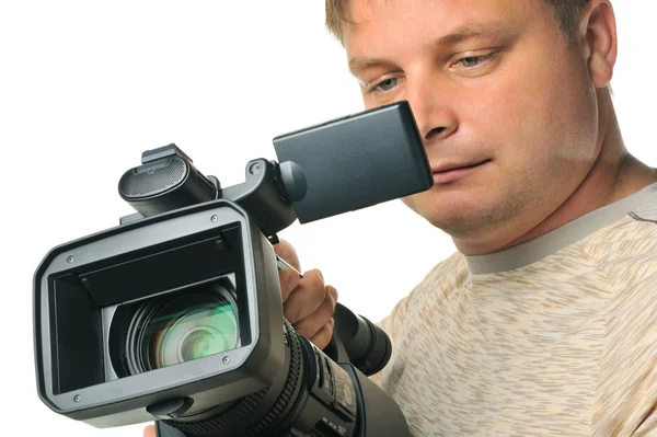 L'homme avec une vidéocaméra — Photo