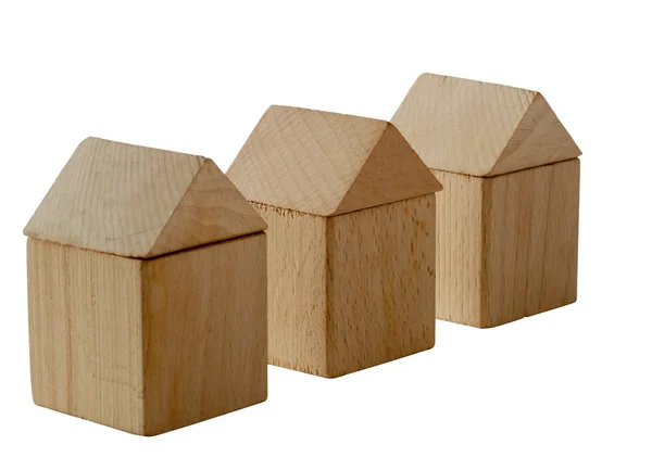 Drei Häuser — Stockfoto