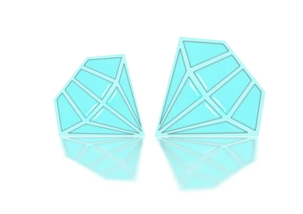 Dois diamantes — Fotografia de Stock