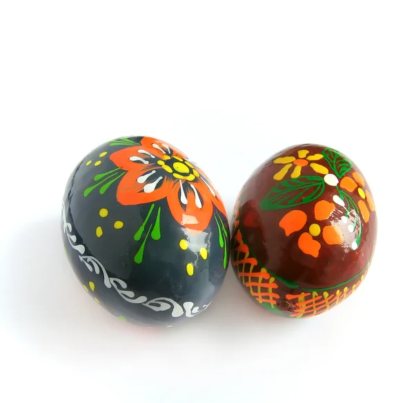 Two easter painted egg — Stock Photo, Image