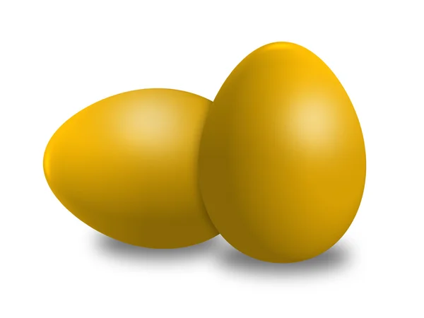 Dvě zlaté vejce — Stock fotografie