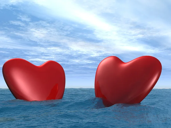Dos corazones. — Foto de Stock