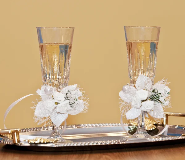 Esküvői poharak — Stock Fotó