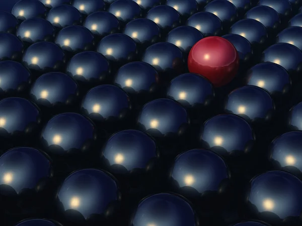 Metal vermelho uma esfera única — Fotografia de Stock
