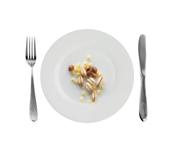 Vegetarisches Gericht - Hirse, Buchweizen, Perlgerste — Stockfoto