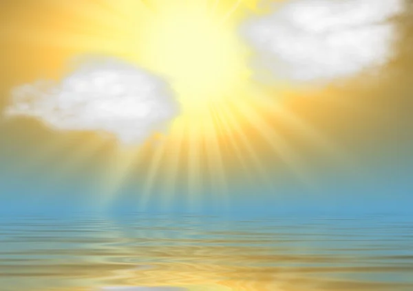Very bright sun — Stock Photo, Image
