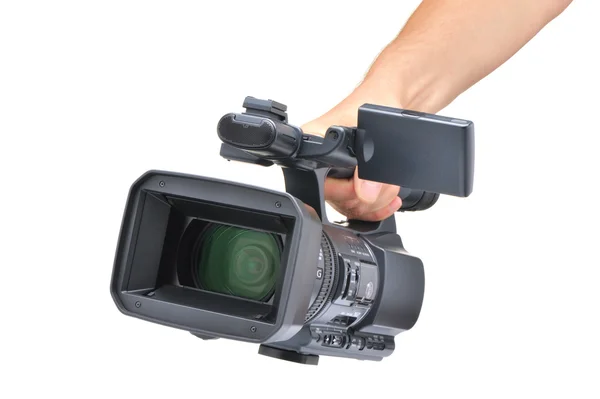 Відеокамера в руці — стокове фото