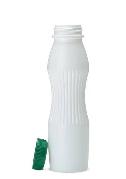 Frasco de plástico branco — Fotografia de Stock