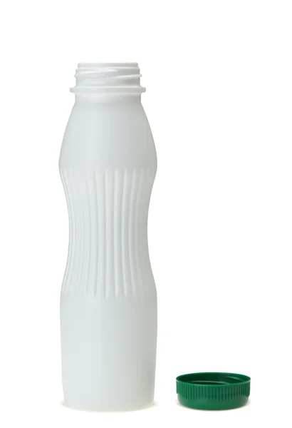 Fehér műanyag palack — Stock Fotó