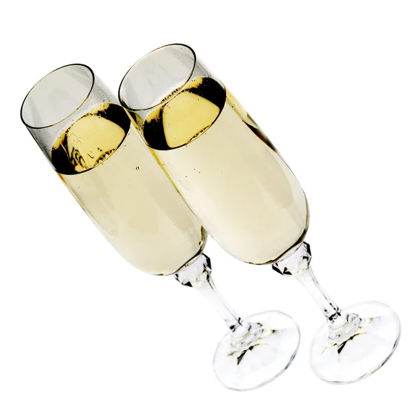 Vinglas med en champagne — Stockfoto
