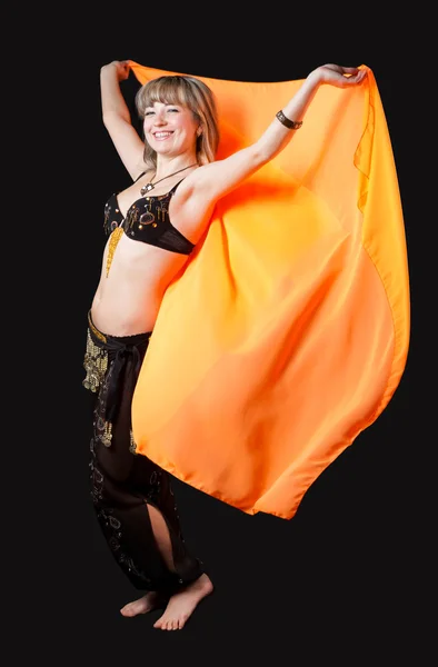 Doğu dans kıyafeti içinde kadın — Stok fotoğraf
