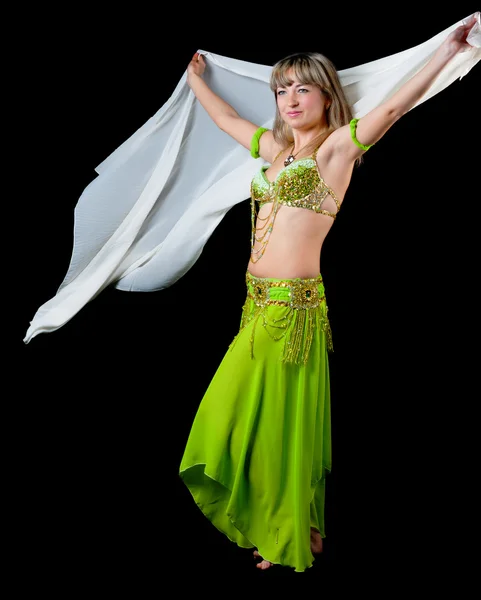 東のスーツを踊る女性 — ストック写真