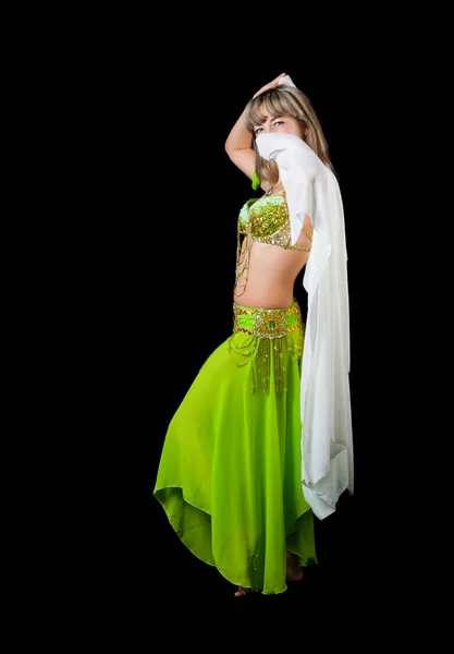 Женщина в костюме восточного танца — стоковое фото