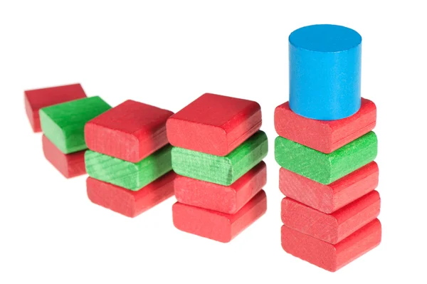 Colour wooden cubes — Stok fotoğraf