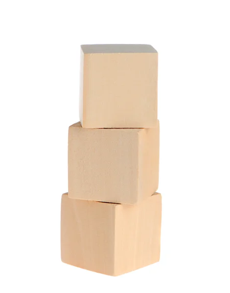 Konstruktion aus Holzwürfeln — Stockfoto
