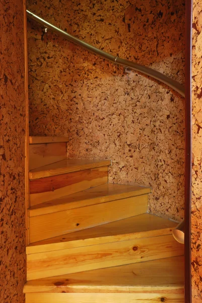 木のらせん階段 — ストック写真