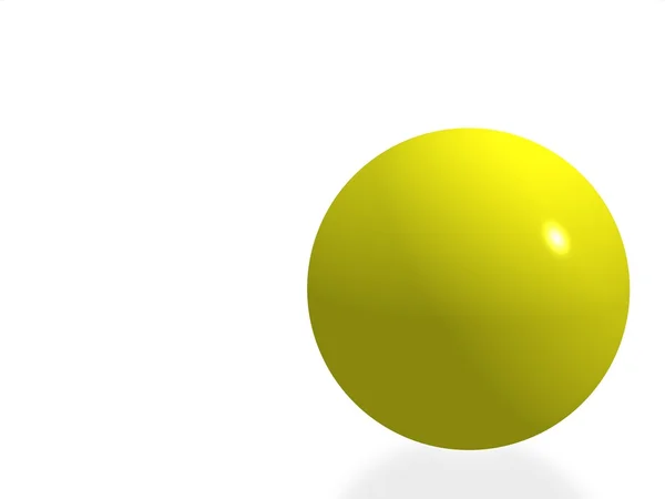 Esfera isolada amarela — Fotografia de Stock