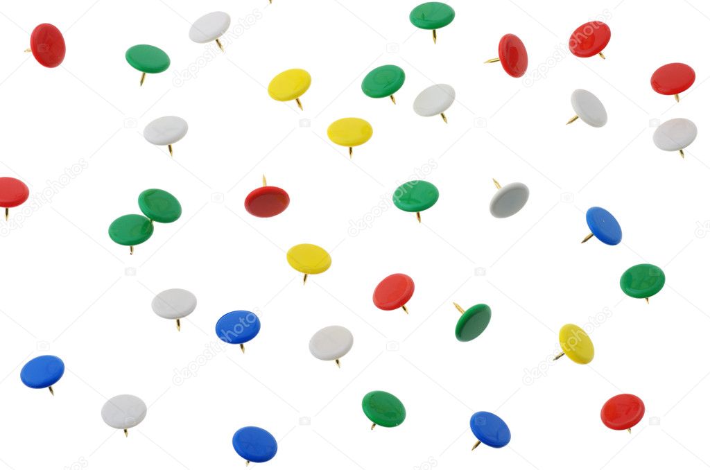 Isolated color pushpin