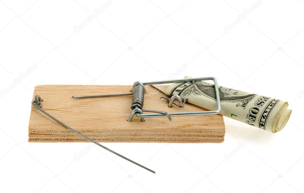 Mousetrap with dollar