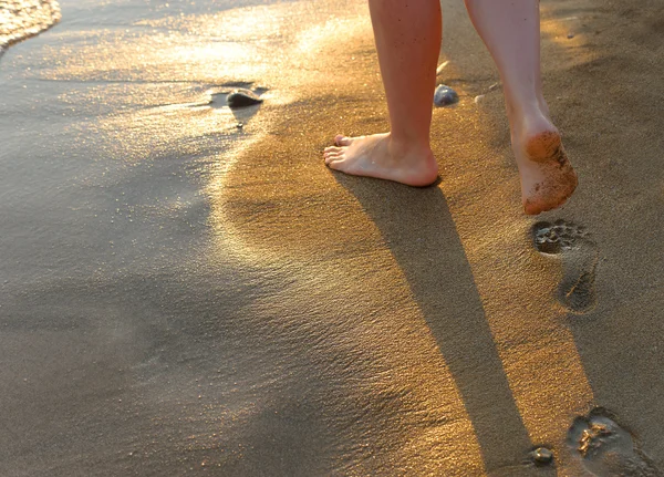 Fußabdruck auf Sand — Stockfoto