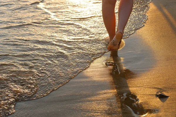 Footprint on sand — Stock Photo, Image