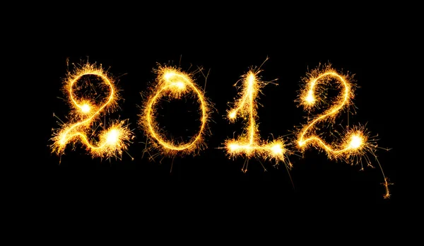 2012 made of sparks — Stock Photo, Image