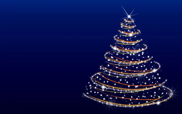 Vánoční strom z vloček — Stock fotografie