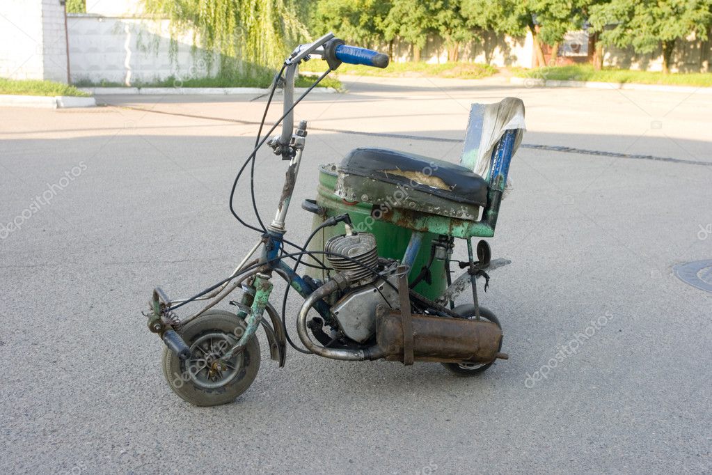 Scooter Homemade Stock Photo Scooter Homemade Stock Photo