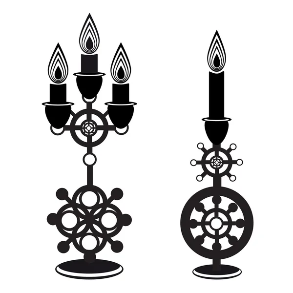 Ensemble de bougies décoratives — Image vectorielle