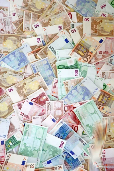 Stor mängd euro - alla sorter räkningar — Stockfoto