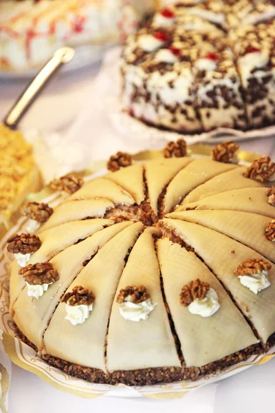 Lahodné koláče a pečivo — Stock fotografie