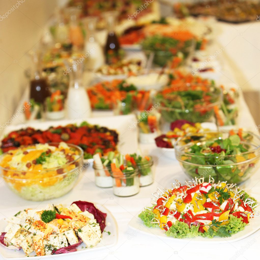Buffet of various dishes