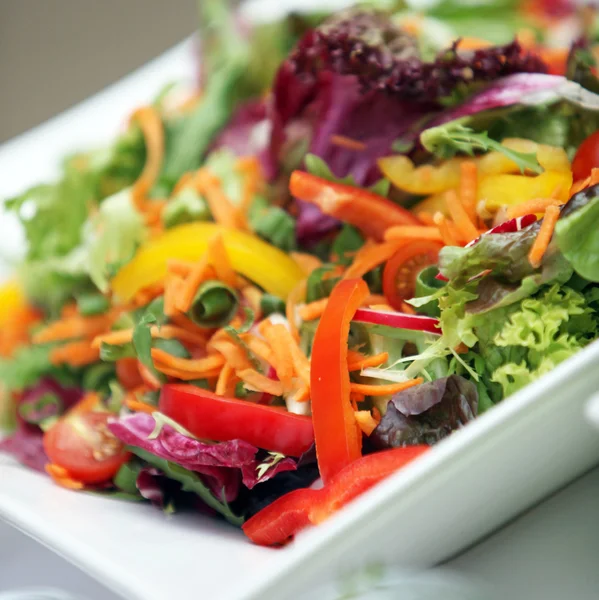 Gemischter frischer Salat aus verschiedenen Gemüsesorten - — Stockfoto