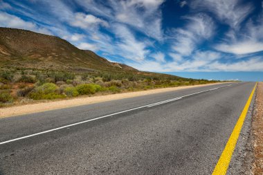 Landscape with lonely street or highway clipart
