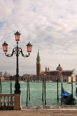 Grand canal and San Giorgio Maggiore Church. clipart