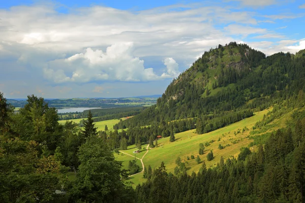 Hügel und Wiesen in Deutschland. — Stockfoto