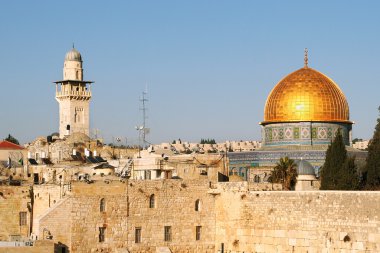 Dome on the Rock mosque. clipart