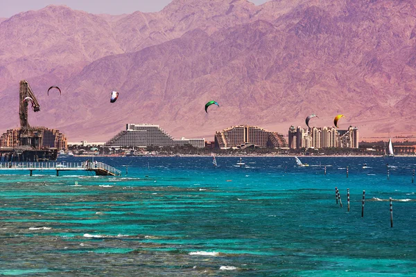 View on bay and coastline in Eilat, Israel. — Stock Photo, Image